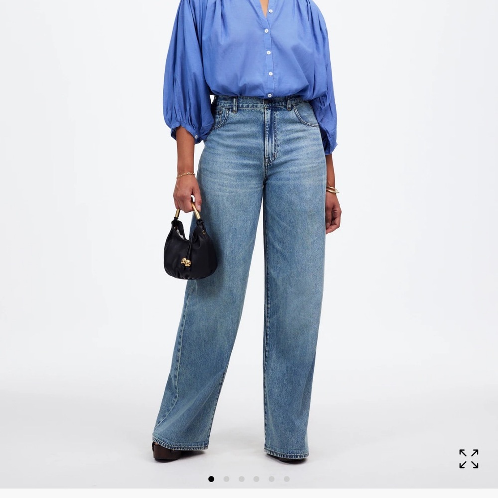 Madewell Blue Flare Wide Leg Jeans